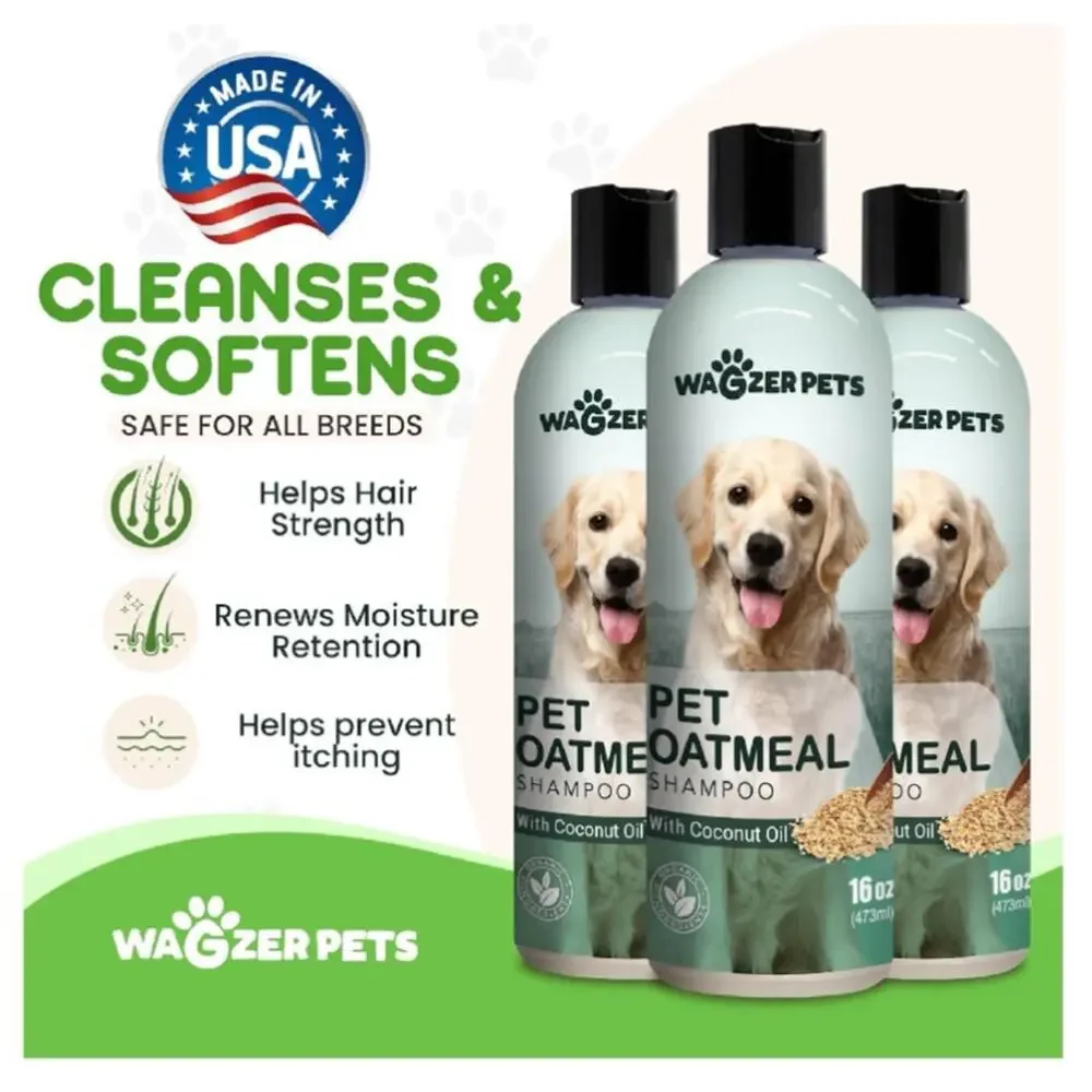 Oatmeal Dog Shampoo with Coconut Oil / Soothing Dog Shampoo for Itching (3-PK) - Picture 6 of 7